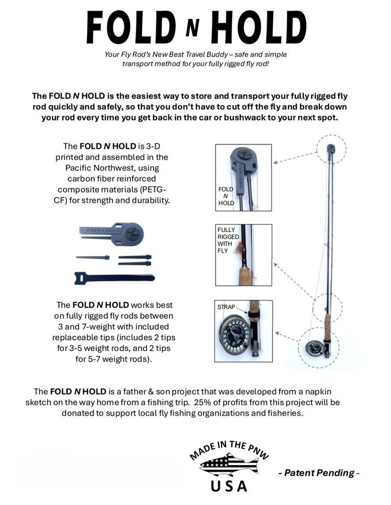 FOLD N HOLD - Safe & Simple Transport Solution for Rigged Fly Rods