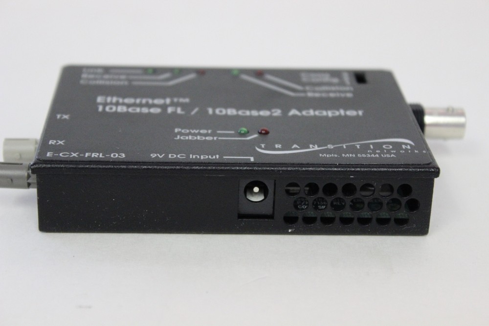 TRANSITION NETWORKS E-CX-FRL-03 ETHERNET 10BASE FL / 10BASE2 ADAPTER