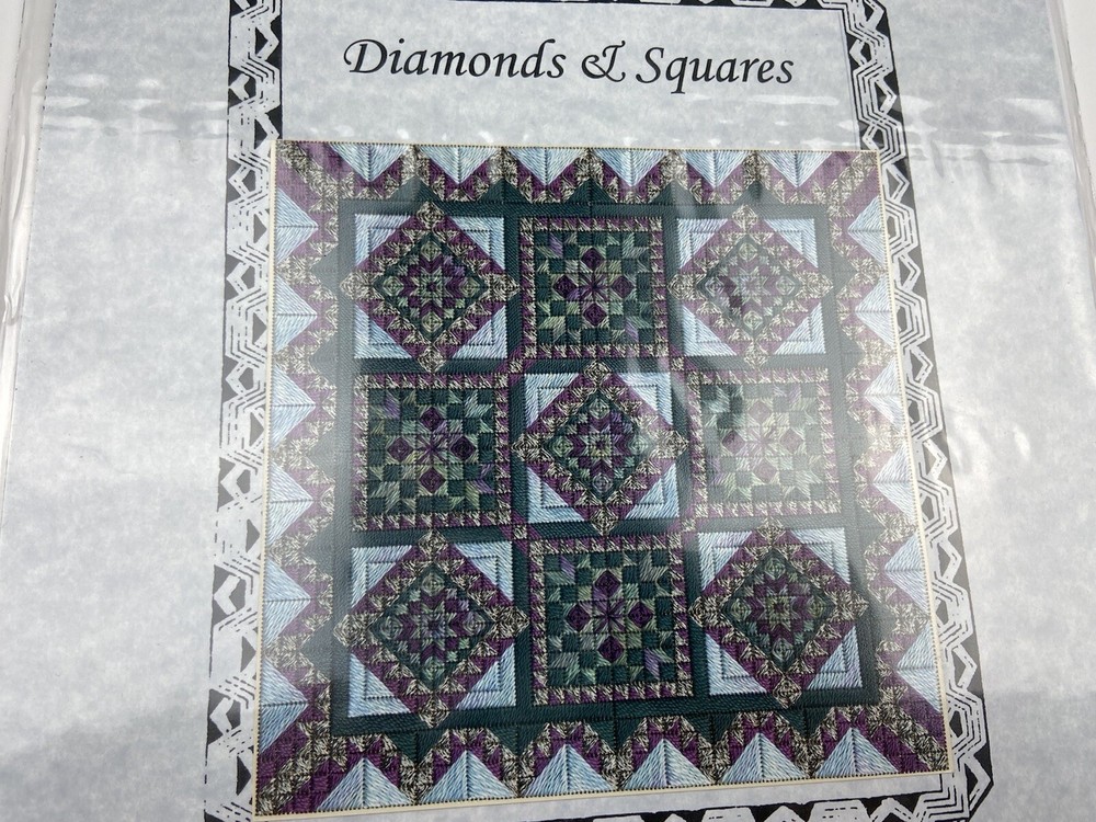 Nancy Needle Diamond And Square Needlepoint Pattern Regional quilt Series Canvas