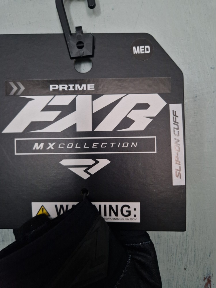 FXR Prime MX Glove Black/White Size Medium