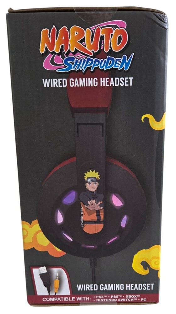 Naruto Shippuden Wired Gaming Headset - Compatible PS4 PS5 Xbox Switch PC