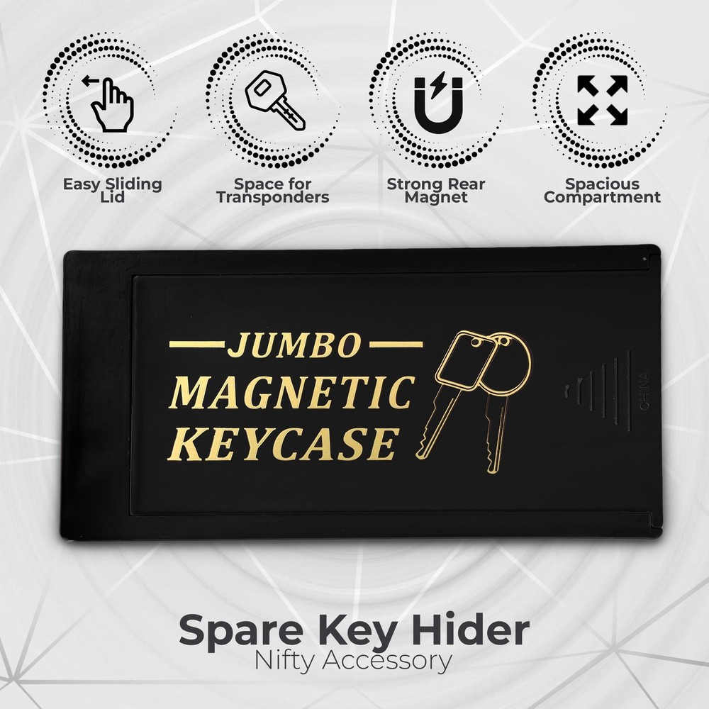 RamPro Hide A Key Magnetic Holder Under Car - A 3 Pack, Black