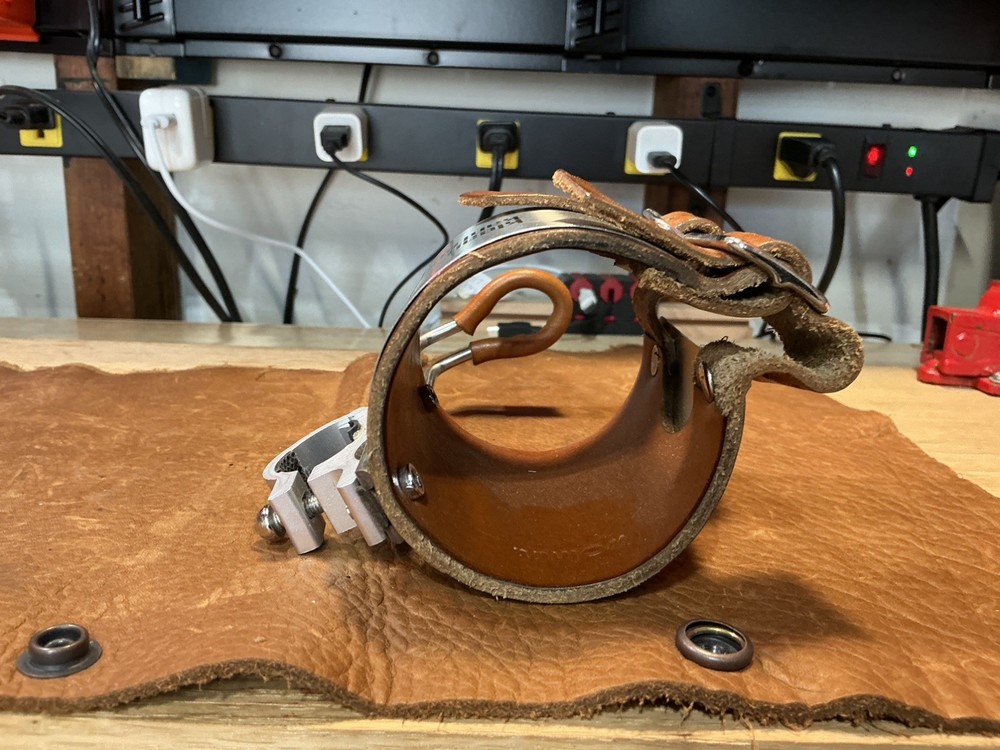 Walnut Studio Classic Water Bottle Cage Leather and Alloy
