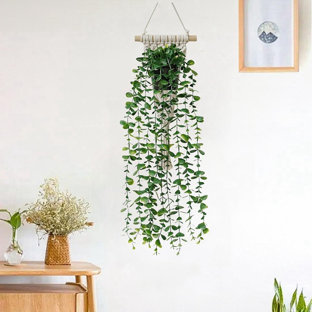 Artificial Eucalyptus Wall Hanging Decor, Artificial Hanging Greenery Plants,...