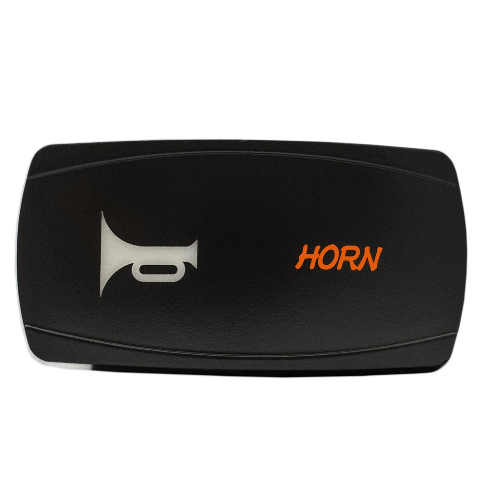 ORANGE Dual Back-lit Rocker Switch Laser Etched 20A HORN Horizontal