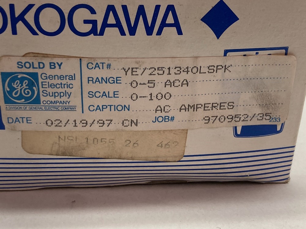 Yokogawa,YE/251340LSPK,Panel Meter