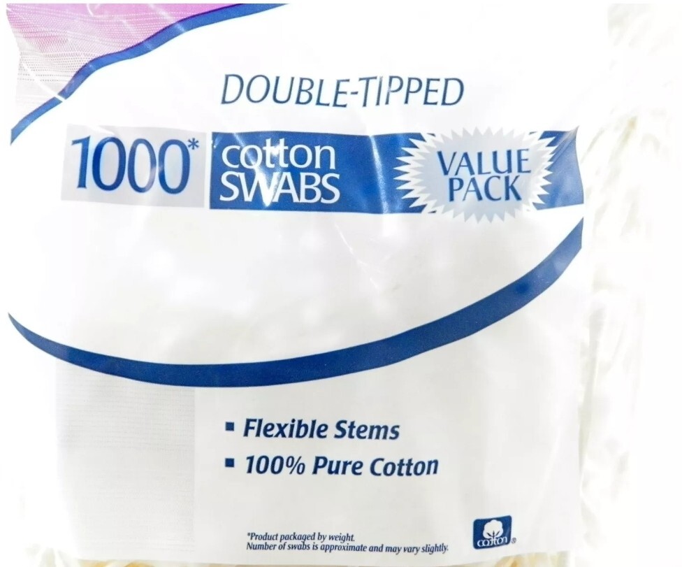 Q Tips Cotton Swab Double Tipped 1000 Count Manicure Pedicure Cleaning Detailing