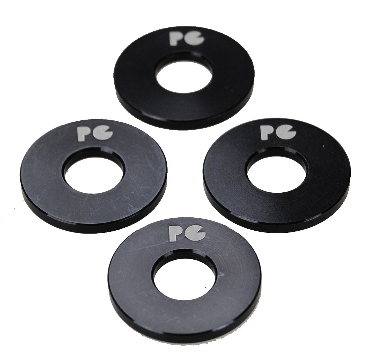 Porkchop BMX ALUMINUM Bicycle Axle Washers for 3/8" axles - BLACK (SET OF 4)