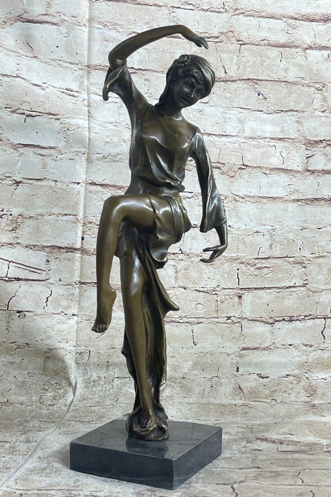 Handmade Signed D.H.Chiparus, Bronze Statue Dancer Bronze Sculpture `Testris`