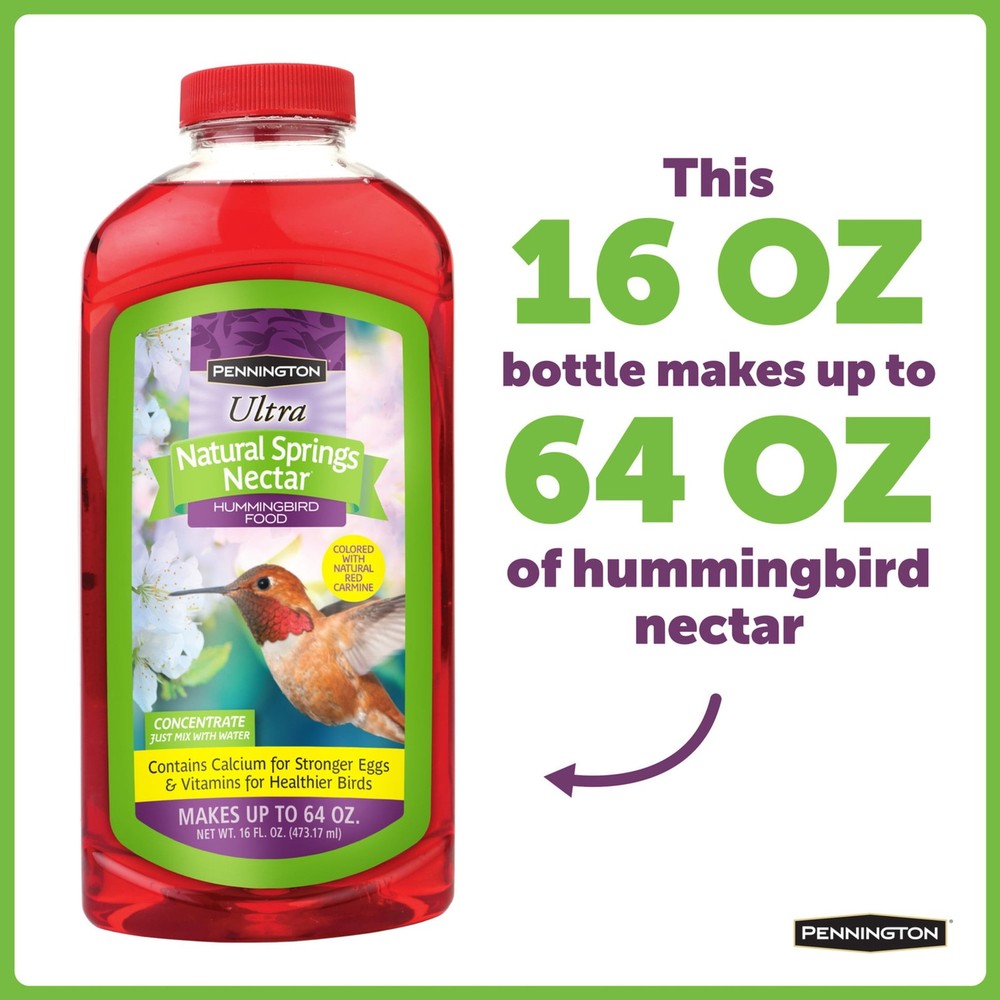 (2 pack) Pennington Hummingbird Nectar, 16 fl oz Bottle