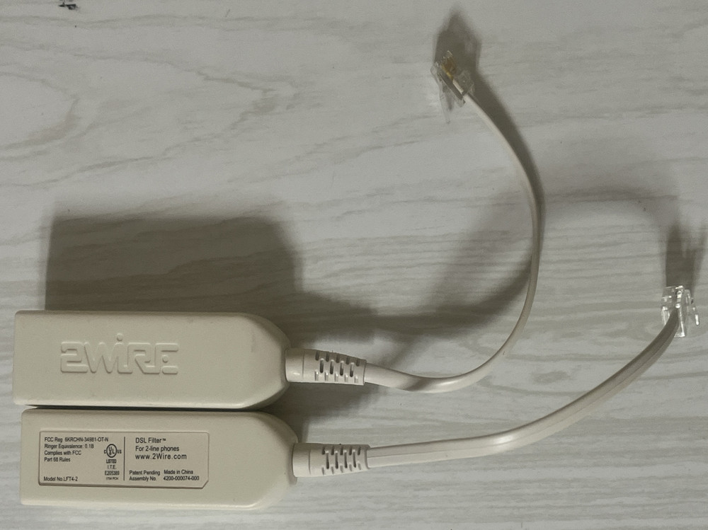 2 Genuine 2Wire DSL Filter for 2-line phones LFT4-2