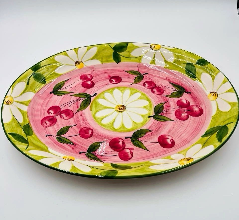 Favanol Serving Dish Hand Painted Portugal 18”x14” EUC