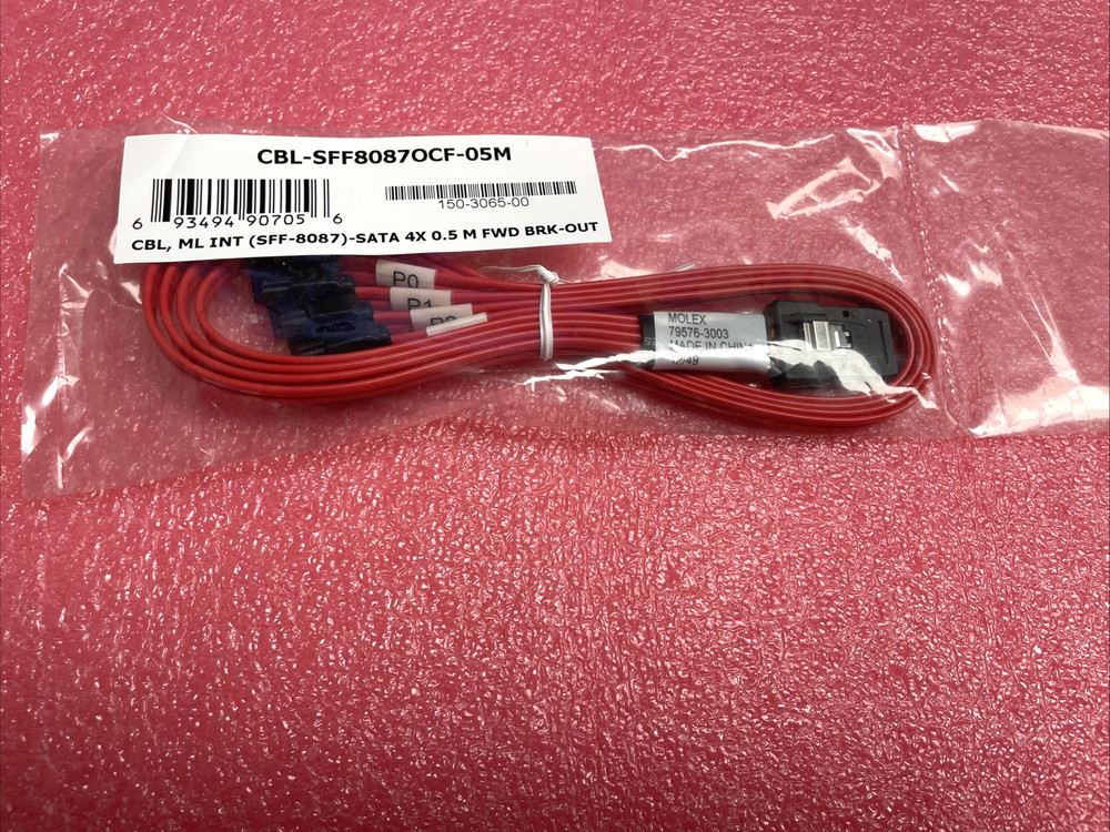 CBL-SFF80870CF-05M MODEX Mini SAS to SATA Splitter Data Cable Cord.