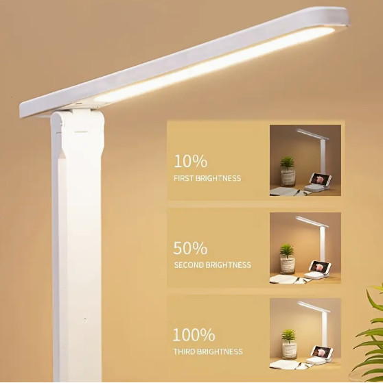 Desk Lamp LED 3-Level Touch-Sensitive Eye-Caring - USB-Powered