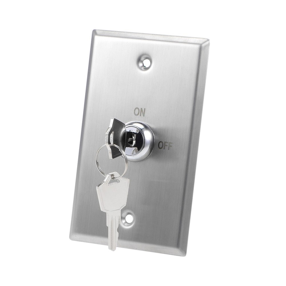 Key Switch Lock On/Off Exit Switch Door Release DPST for Access Control w 2 Keys
