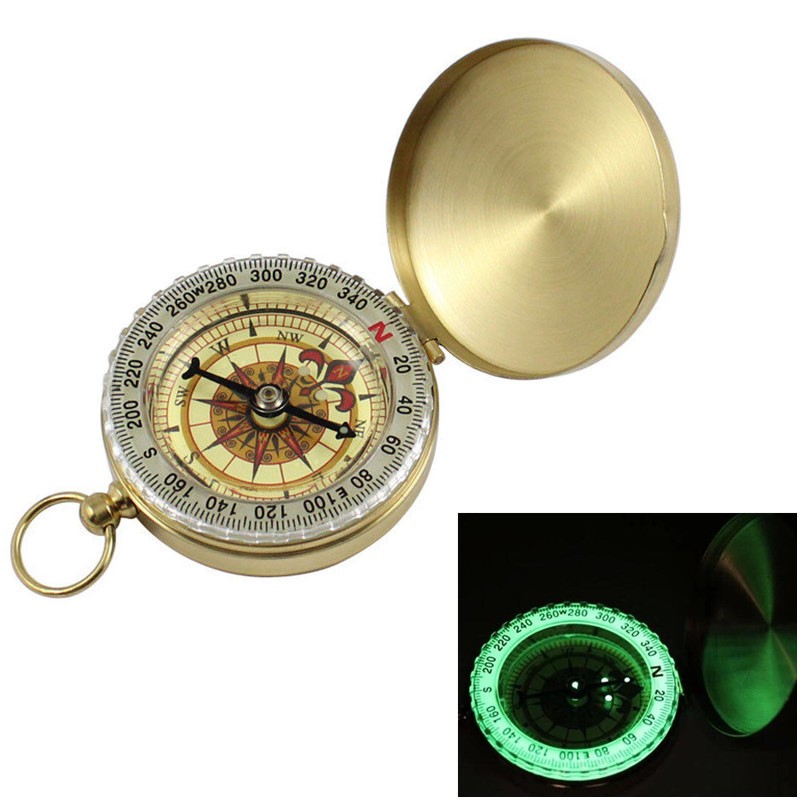 Portable Outdoor Camping Hiking Pocket Luminous Compass Navigation Tools &Gift