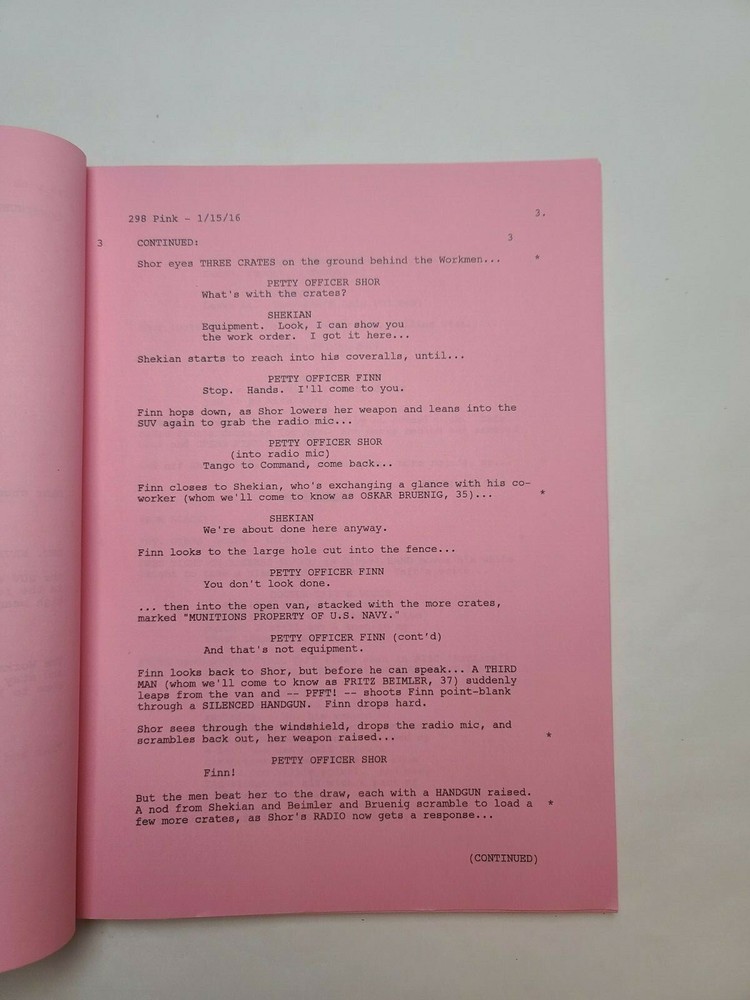 NCIS / Scott Williams TV Script, Mark Harmon & Pauley Perrette "Loose Cannons"