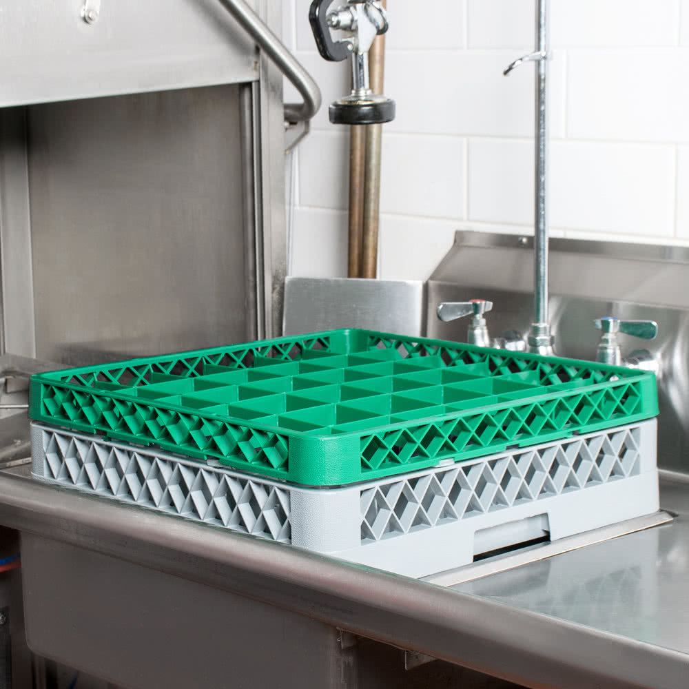 4 PACK Commercial Dishwasher Machine 36 Cup Glass Tray Rack 1 Extender Automatic