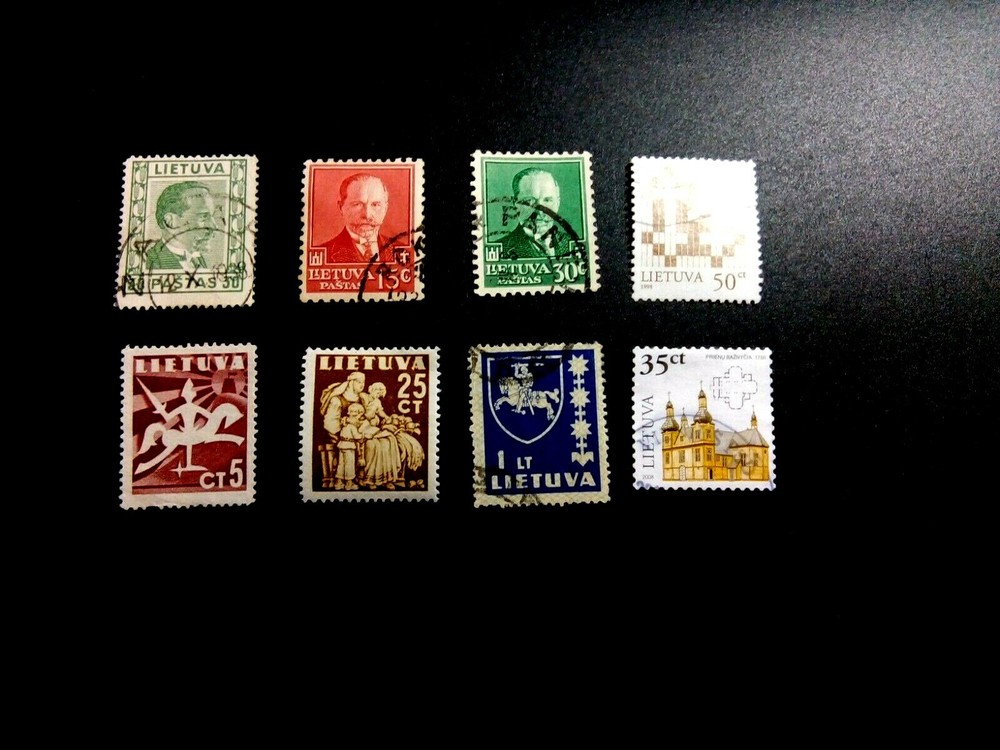 Lithuania 1933-2008  8 used stamps
