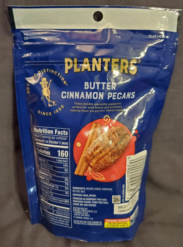 PLANTERS Butter Cinnamon Pecans (2-packs) ― BB May 2026