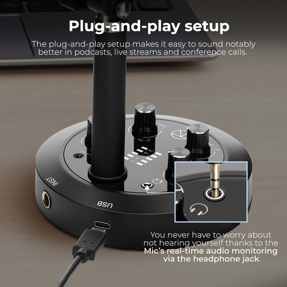 Turnstile Audio Platform Series TAP600 Multi-Pattern USB Microphone, PC, Mac, 4