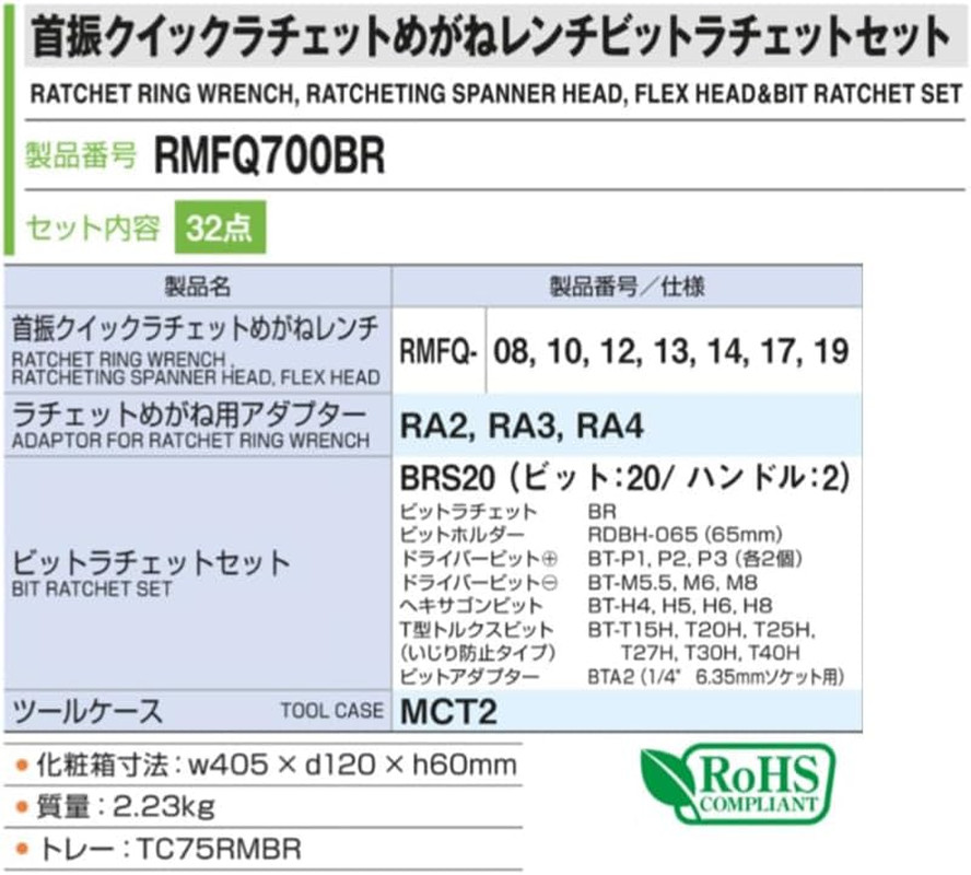 Ratcheting Ring and Flex Head Ratchet Set