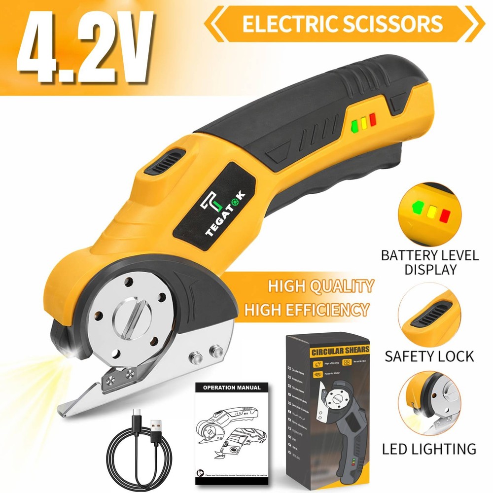 Rechargeable Electric Fabric Cutting Machine, Handheld Semi-Automatic Scissors
