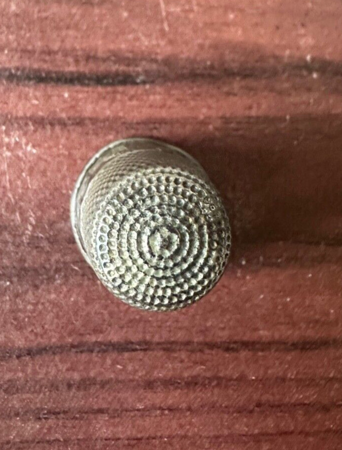 Antique Sterling Silver Thimble size 10
