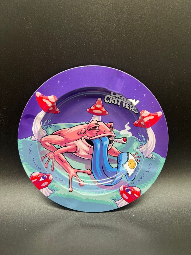 Decorative Tray Printed Plate Frog Table Side Table AshTray