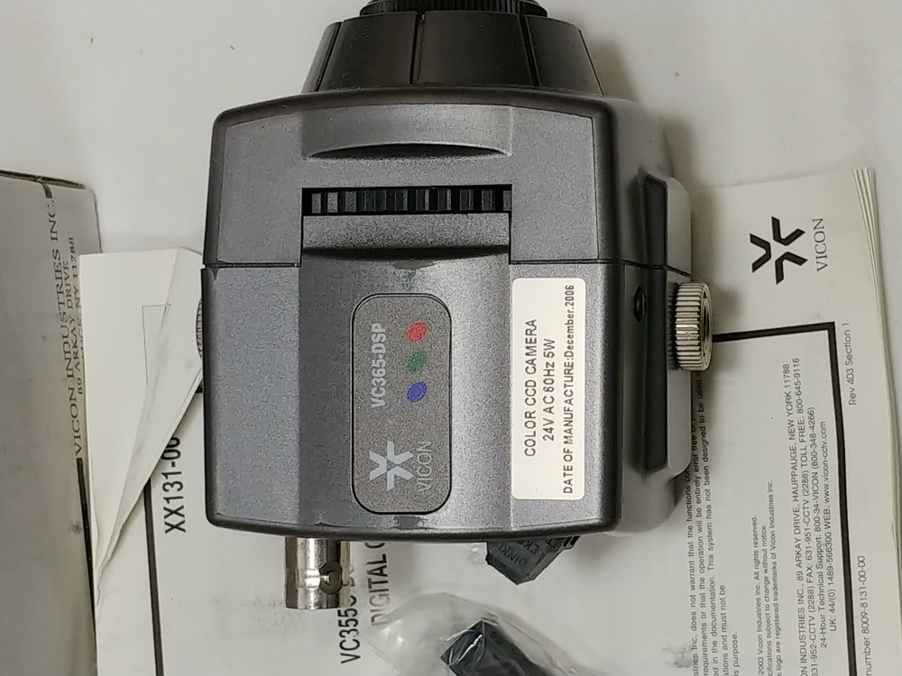 Vicon Model VC365-DSP Color CCD Camera with Manual