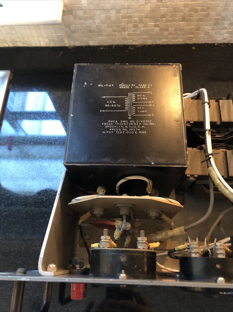RMCA No. C-40702 24/28 Volt Power Supply Voltmeter Ammeter Freed Transformers