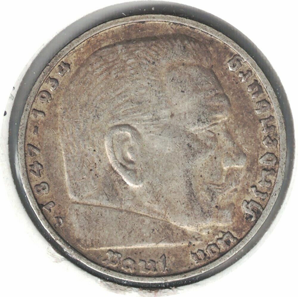 1939 D GERMANY 5 REICHMARK DOUBLE DIE D