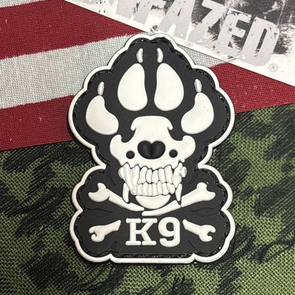 PvC 3D K9… White Morale Tactical Hook & Loop Patch High Quality