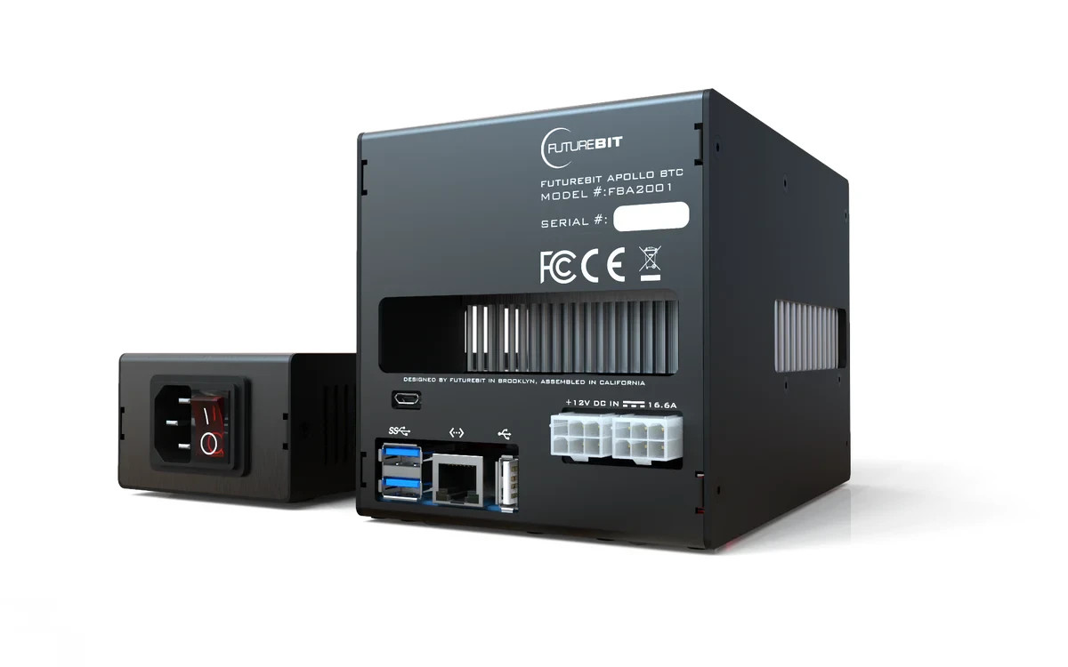 FutureBit BTC 2TB SSD Full Node & FutureBit 200 Watt Dual 6-Pin Power Supply NEW