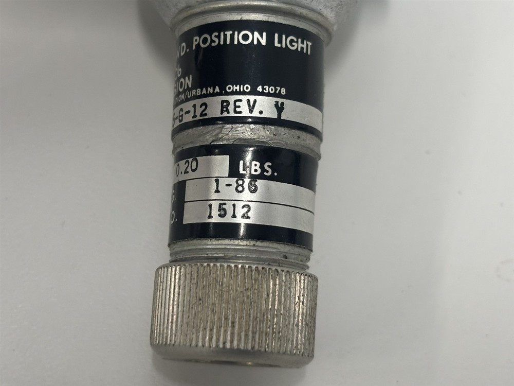 Grimes Model E 14 Volt NAV Navigation Light Lens A-1285-G-12
