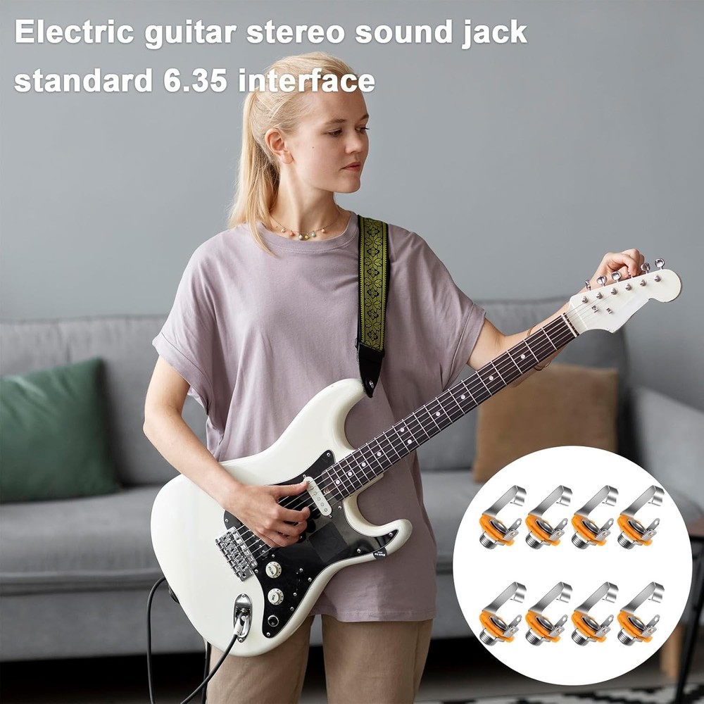 6.35Mm 1/4 Inch Female Mono TS Socket Panel Mount Jack Guitar Input Jack Socket*