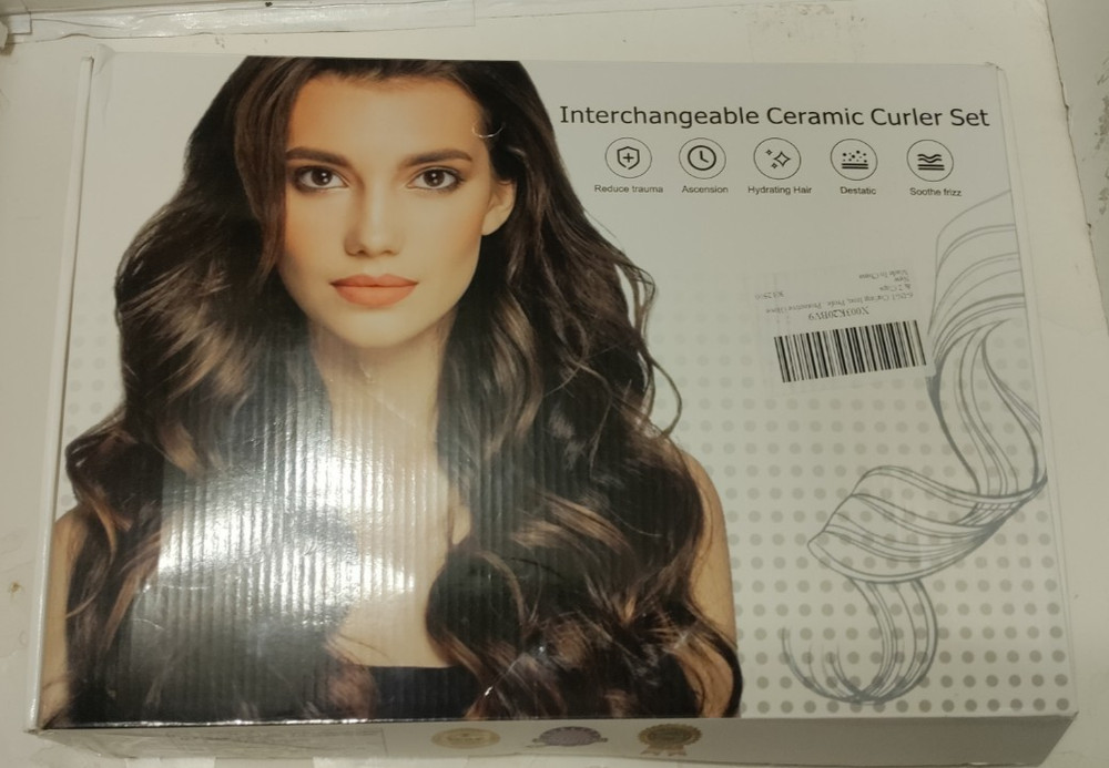 Interchangeable Ceramic Curler Set 6 IN 1 Adjustable Heat Settings Electric