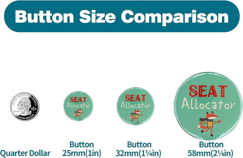 Badge Button Components Pack - 25mm, 500 Sets
