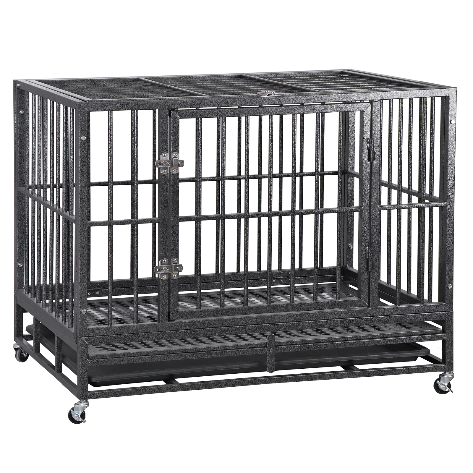 Heavy Duty Large Dog Cage with 0.5 Inch Diameter Steel Tubes For Large Dogs