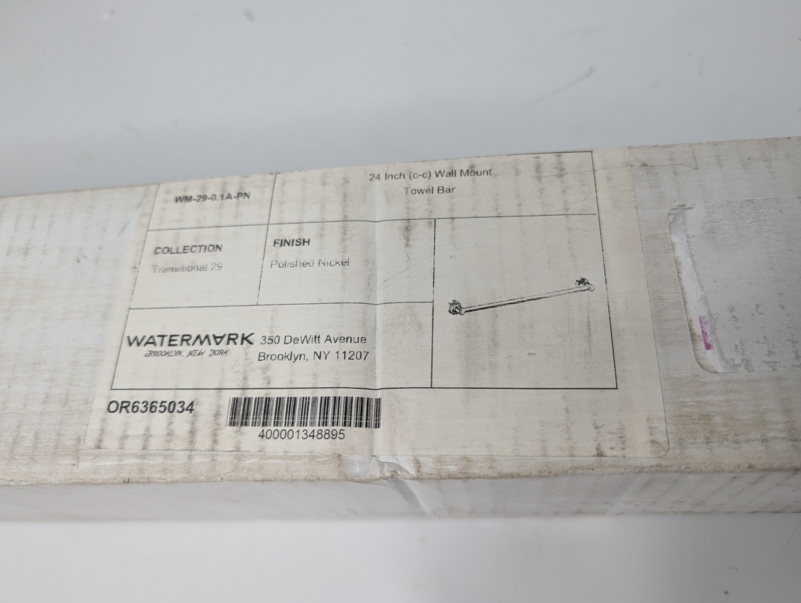 Watermark Transitional 24" towel bar 29-0.1A-PN, Polished Nickel