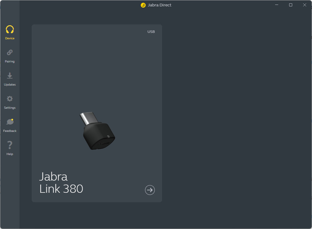 Jabra Link 380c MS USB-C Bluetooth Adapter Dongle for Evolve2 85 and Evolve2 75