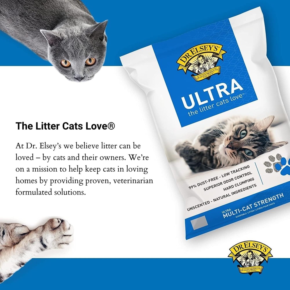 40 lb Bentonite Clumping Cat Litter – Hard Clumping & Low Tracking