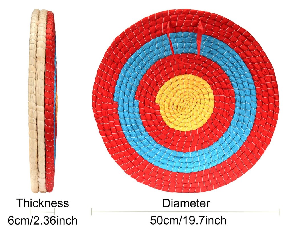 DOSTYLE Archery Targets Traditional Solid Straw Round Archery Target Shooting...