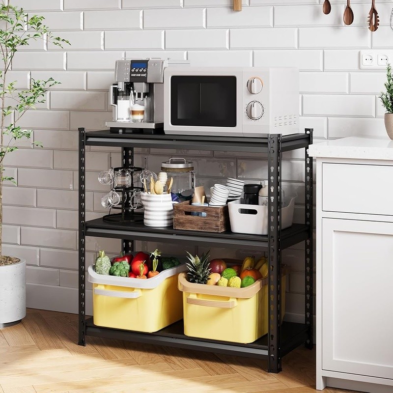 Modular 2 in 1 Garage Shelving Unit Heavy Duty Adjustable Storage Rust Resistant