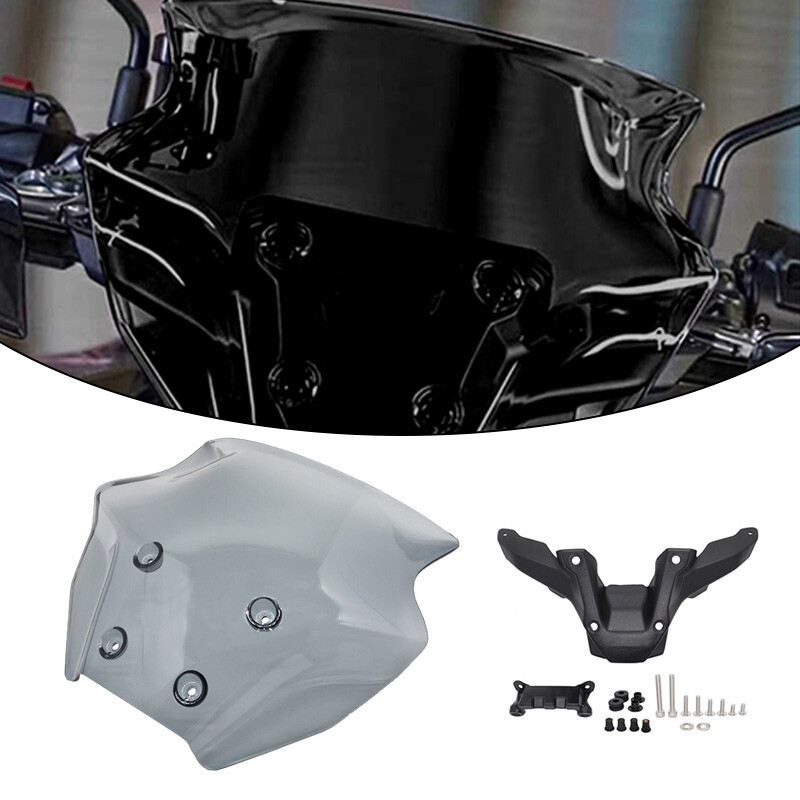 Motorcycle Windshield Windshield Grey With Bracket For Yamaha MT-09 2024