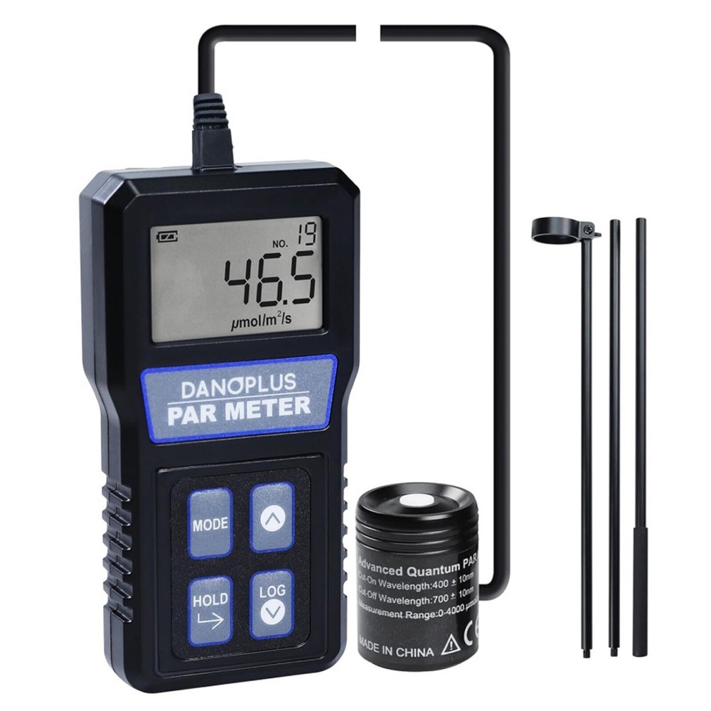 PAR Meter Waterproof IP68 Quantum Sensor PPFD Meter Data Logger for Reef Tank bg