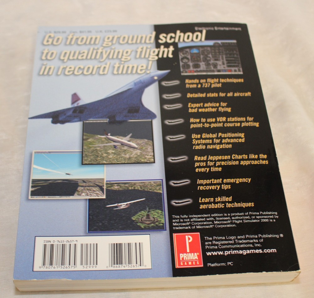 Flight Simulator 2000 Manuals User Guide Pilot's Handbook
