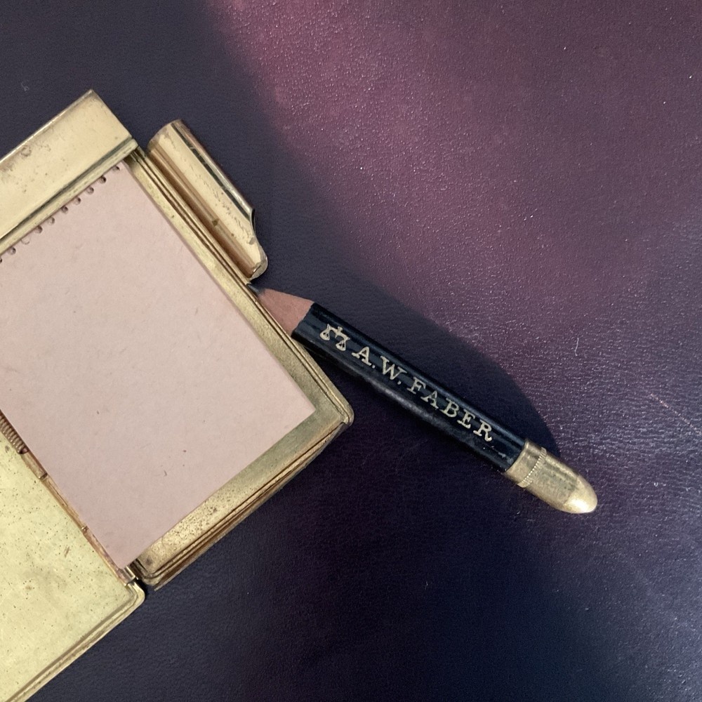 Miniature Notebook With Pencil Made In Germany. Antique.