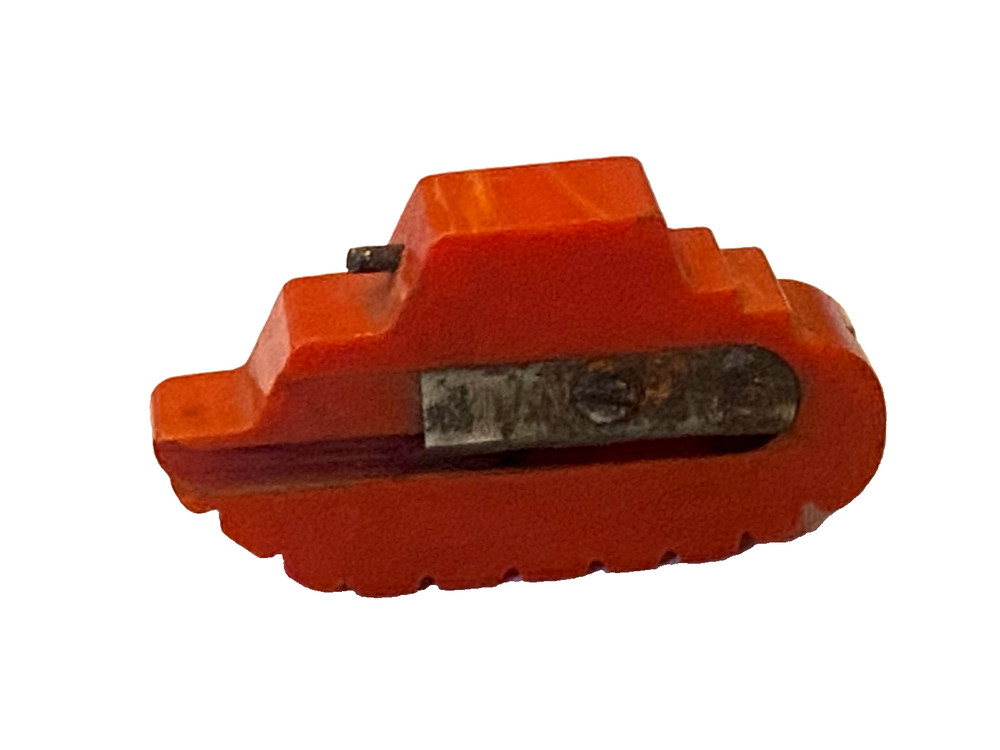 Vintage Bakelite Red U.S.A. Army Tank Pencil Sharpener