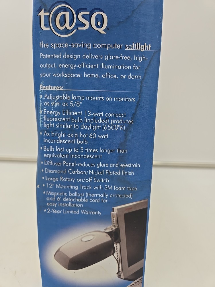 TASQ Space Saving Computer Softlight NEW IN BOX Great Condition
